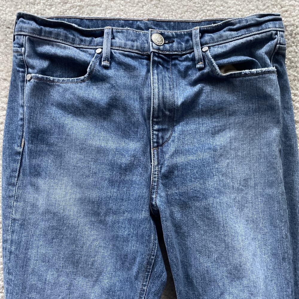 Rag And Bone Farrah Rough Hem Blue Jeans Womens Size 28